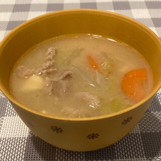 大根と牛肉のご馳走味噌汁♪